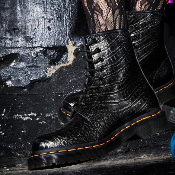 Dr. Martens Shoes Dr Martens 46 Wild Croc Leather Embossed Boot